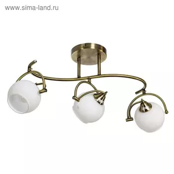 Люстра спот ЭкономСвет «Элегия» 3 лампы 60W E27 античная бронза 64х18х28 см