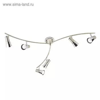 Люстра спот "Соло" 6x40W Е14 хром 50x100x20см