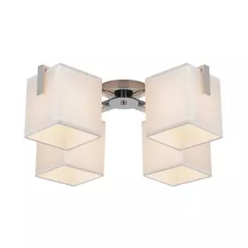 Люстра Стенли, 4x75Вт Е27 хром, белый