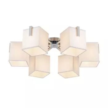 Люстра Стенли, 6x75Вт Е27 хром, белый