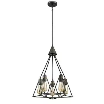 Люстра Storm, 5x60Вт E27, цвет коричневый