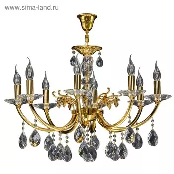 Люстра STREGARO 8х60Вт E14 золото 75x171см