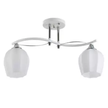 Люстра "Структура" 2х60Вт Е27 белый 50,5х13х29см