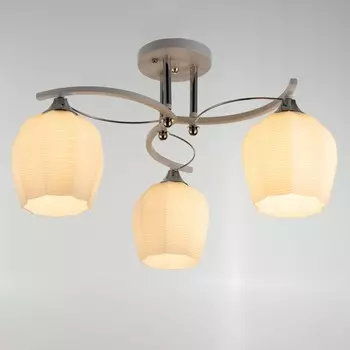 Люстра Светогор "Структура" 3х60Вт Е27 белый 51х51х29см