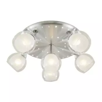 Люстра «Сюита» 6x75Вт E27 алюминий, хром 51x51x23см