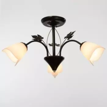 Люстра "Сусана" 3х15Вт Е27 черный/золото 53х53х32см BayerLux