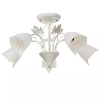 Люстра "Сусана" 5х15Вт Е27 белый/золото 58х58х32см BayerLux