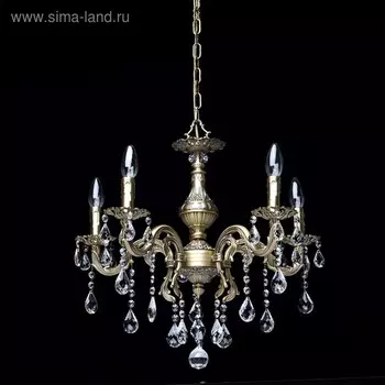 Люстра «Свеча», 5x60Вт E14, бронза