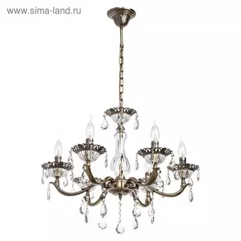 Люстра "Свеча" 6x60Вт E14 античная бронза