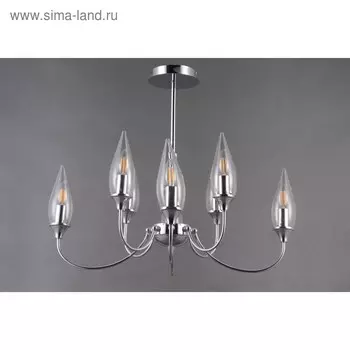 Люстра "Свеча" 8х40Вт Е14 хром