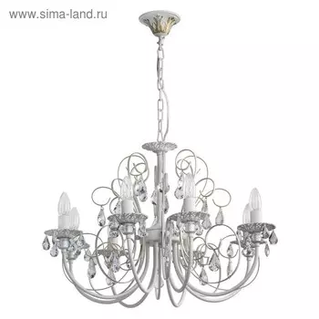 Люстра "Свеча" 8x60Вт E14 белый