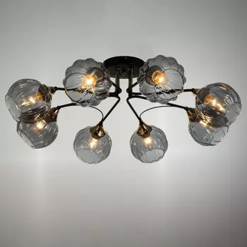 Люстра "Свет" 8х60Вт Е27 черный 73х73х21см