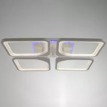 Люстра светодиодная Квадро 60Вт LED RGB 2700-4200К белый 55х55х7,5см