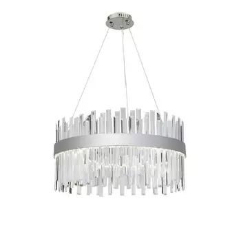 Люстра светодиодная подвесная с хрусталём Ambrella light, Traditional, TR5009, LED, 70 Вт, 5250Lum, 3000-6400К, цвет хром