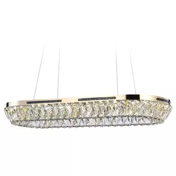 Люстра светодиодная подвесная с хрусталём Ambrella light, Traditional, TR5025, LED, 61 Вт, 4270Lum, 3000-6400К, цвет золото