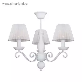 Люстра Tavern, 3x60Вт E14, цвет белый