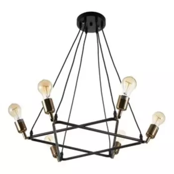 Люстра "Техно" 6хЕ27 черный 65х65х100 см BayerLux
