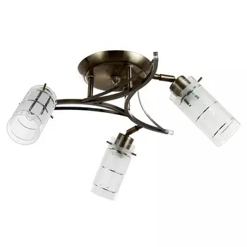 Люстра "Технология" 3х40Вт Е27 античная бронза 43х43х13см