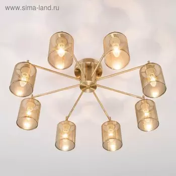 Люстра Tela, 8x60Вт E14, цвет античная бронза