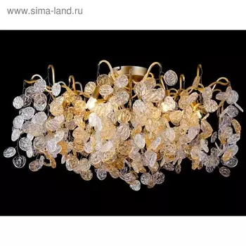 Люстра TENERIFE 8x40Вт G9 золото 66x66x30см