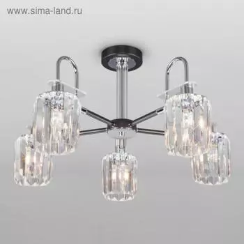 Люстра Tenia, 5x60Вт E14, цвет графит