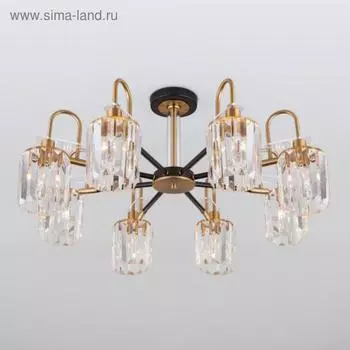 Люстра Tenia, 8x60Вт E14, цвет бронза, чёрный