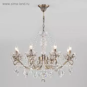 Люстра Teodore, 8x60Вт E14, цвет бронза