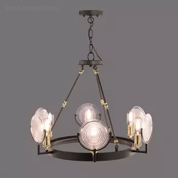 Люстра «Тесла», 6x75Вт E27, цвет кофейный