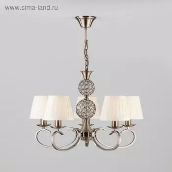 Люстра Tessa, 5x40Вт E14, цвет античная бронза