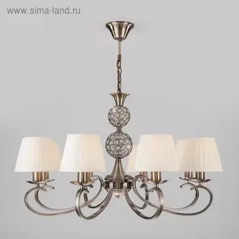 Люстра Tessa, 8x40Вт E14, цвет античная бронза