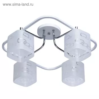 Люстра «Тетро», 4x60Вт E14, цвет белый