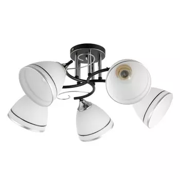 Люстра "Тирада" 5х60Вт Е27 черный+хром 56х56х26см