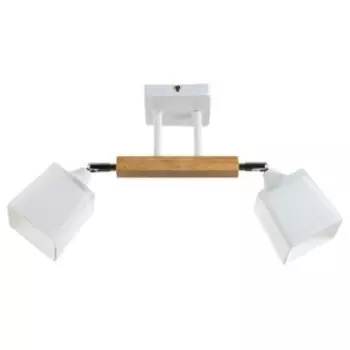 Люстра "Точка" 2х60Вт Е27 белый/бежевый 50х10х24см