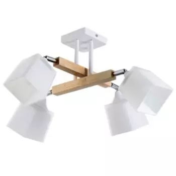 Люстра "Точка" 4х60Вт Е27 белый/бежевый 57х57х26см