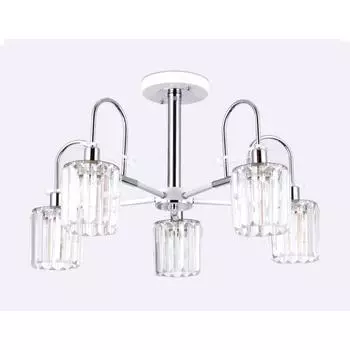 Люстра Traditional, 5x40Вт E14, цвет хром, белый