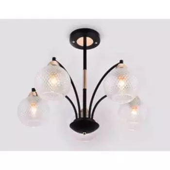 Люстра Ambrella light Traditional, 5x40Вт E27, цвет чёрный золото