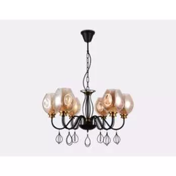 Люстра Ambrella light Traditional, 6x40Вт E27, цвет чёрный золото
