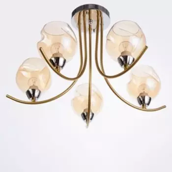Люстра "Тренто" 5x60Вт E27 хром-шампань 61,5х61,5х36 см.