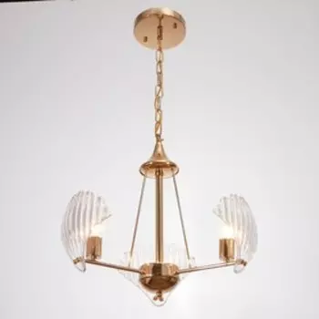 Люстра "Устрица" 3хE27 40Вт золото 42х44х38 см