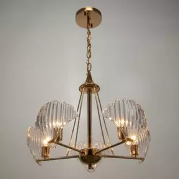 Люстра "Устрица" 5хE27 40Вт золото 52х52х42 см BayerLux