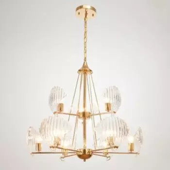 Люстра "Устрица" 9хE27 40Вт золото 65х65х61 см