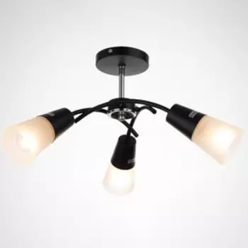 Люстра "Валерия" 3х60Вт Е14 черный 52х52х24см