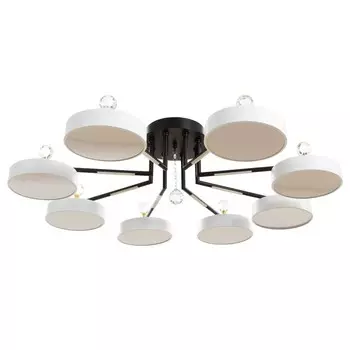 Люстра «Велтос» 8х LED 208 Вт 3000-6000К черно-белый 898921 см BayerLux