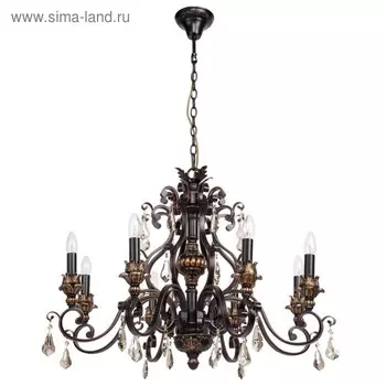 Люстра "Версаче" 8x60Вт E14 кофейный