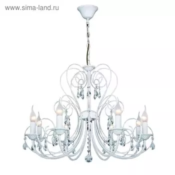Люстра Versailles, 8x60Вт E14, цвет белый