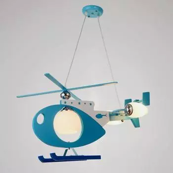 Люстра "Вертушка" 3хЕ27 40Вт синий 70х45х70 см BayerLux