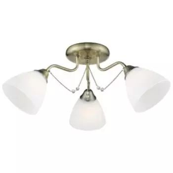 Люстра «Виолетта», 3x60Вт E27, бронза, белый 58x58x24,5 см