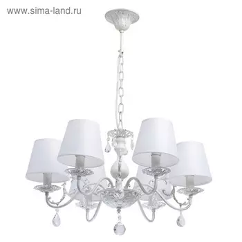 Люстра «Виталина», 6x40Вт E14, белый, золотистый