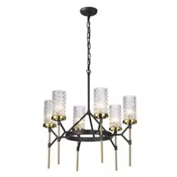 Люстра Vittoria, 6x60Вт E14, цвет чёрный, IP20