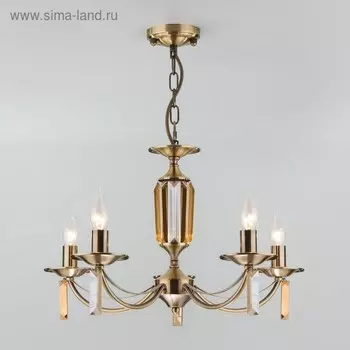 Люстра Volare, 5x60Вт E14, цвет античная бронза